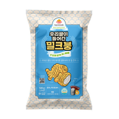 [담짜몰/반쿡] 우리 쌀이 들어간 밀크붕 500g(붕어빵/밀크크림)